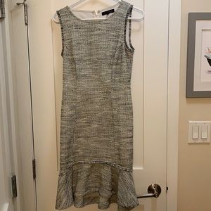Banana Republic black/white/gray tweed-style dress